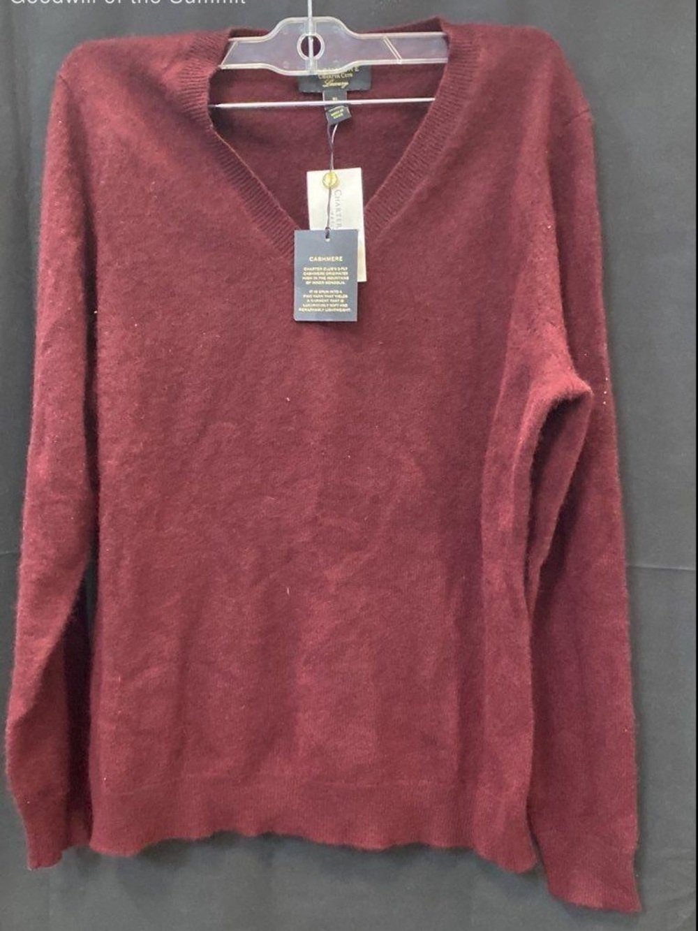 Charter Club 2-ply Cashmere Sweater in Burgundy
